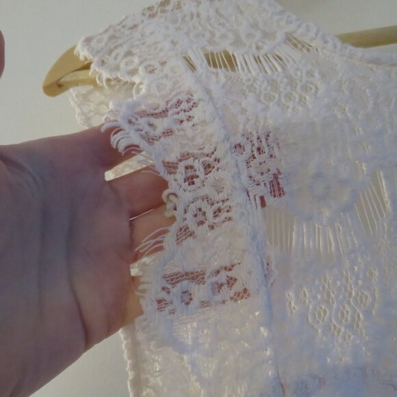INTIMATELY FREE PEOPLE Daydream White Lace Bodycon Dress Fairy Boho - Size S - Picture 6 of 14
